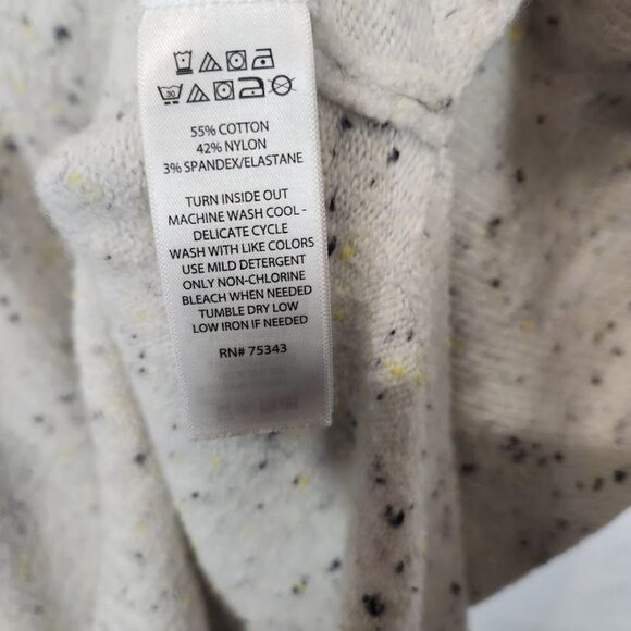 Jessica Simpson Speckled Knit Cowl Neck Sweater in Off White - Size Medium - Picture 7 of 7